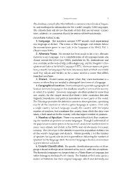 1 This Database, Compiled by Merritt Ruhlen, Contains Certain Kinds Of