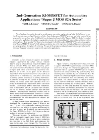 2Nd-Generation SJ-MOSFET for Automotive Applications