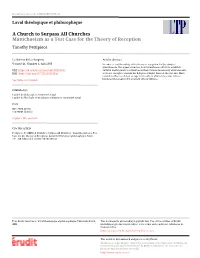 A Church to Surpass All Churches Manichaeism As a Test Case for the Theory of Reception Timothy Pettipiece