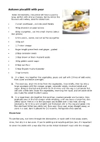 Autumn Piccalilli with Pear