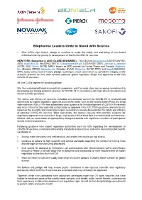 Biopharma Leaders Unite to Stand with Science