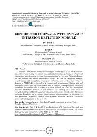 Distributed Firewall with Dynamic Intrusion Detection Module