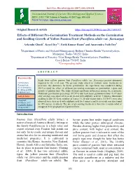 Effects of Different Pre-Germination Treatment Methods on the Germination and Seedling Growth of Yellow Passion Fruit (Passiflora Edulis Var