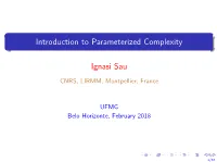 Introduction to Parameterized Complexity
