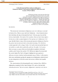Is the Multinational Intervention in Afghanistan Doomed by Hist