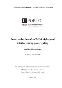 Power Reduction of a CMOS High-Speed Interface Using Power Gating