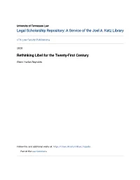 Rethinking Libel for the Twenty-First Century