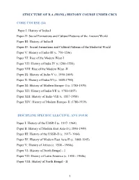 Syllabus, Core Courses-14 B.A (Hons), History