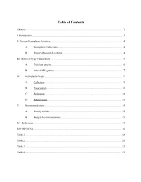 Table of Contents