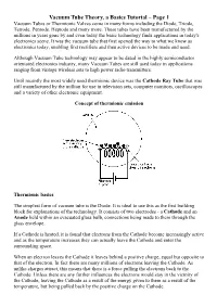 Vacuum Tube Theory, a Basics Tutorial – Page 1