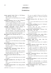 APPENDIX 3 Excluded Taxa