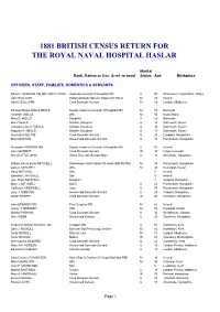 Haslar Census 1881