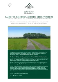 Markfield Site Particulars V4.0.Indd
