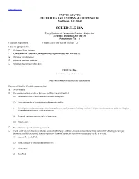 SCHEDULE 14A Proxy Statement Pursuant to Section 14(A) of the Securities Exchange Act of 1934 (Amendment No
