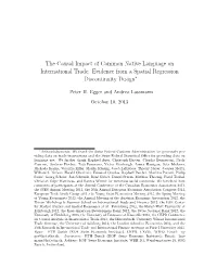 The Causal Impact of Common Native Language on International Trade: Evidence from a Spatial Regression Discontinuity Design∗