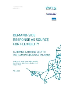 Demand-Side Response As Source for Flexibility