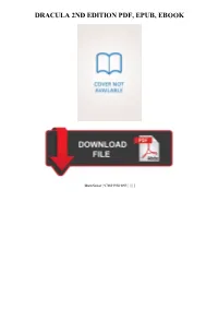 Dracula 2Nd Edition Kindle