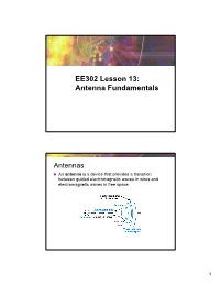 EE302 Lesson 13: Antenna Fundamentals