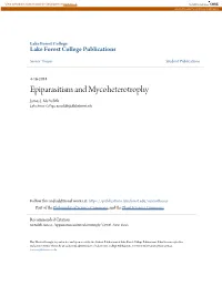 Epiparasitism and Mycoheterotrophy James J