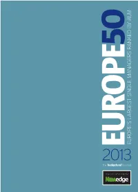 Europe's Largest Single Managers Ranked by a Um