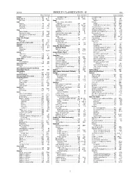 INDEX to CLASSIFICATION - G Gas Class Subclass Class Subclass Class Subclass G Acid
