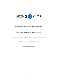 Peer to Peer Networks in Oecd Countries