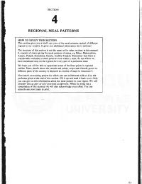 Regional Meal Patterns
