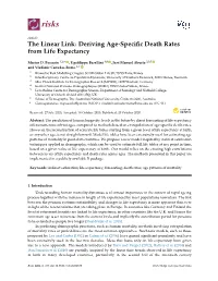The Linear Link: Deriving Age-Specific Death Rates from Life Expectancy