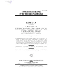 Counterterror Initiatives in the Terror Finance Program