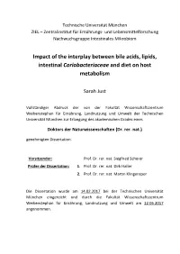 Impact of the Interplay Between Bile Acids, Lipids, Intestinal Coriobacteriaceae and Diet on Host Metabolism