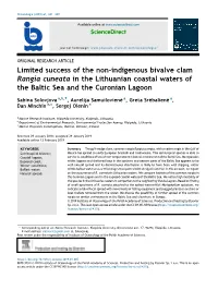 Limited Success of the Non-Indigenous Bivalve Clam