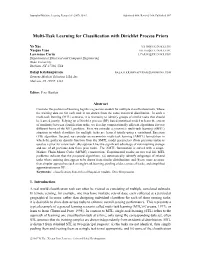 Multi-Task Learning for Classification with Dirichlet Process Priors
