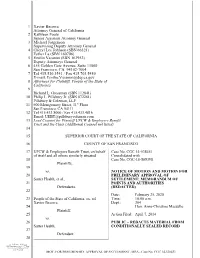 SETTLEMENT; MEMORANDUM of 21 POINTS and AUTHORITIES Defendants