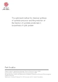 The Optimized Method for Chemical Synthesis of Cyclotide Precursor and the Prediction of the Function of Cyclotide Prodomain in Biosynthesis of Cyclic Protein