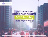 1 WJP Rule of Law Index 2020 Insights