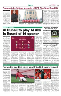 Al Duhail to Play Al Ahli in Round of 16 Opener