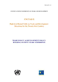 High-Level Round Table on Trade and Development: Directions for the Twenty-First Century