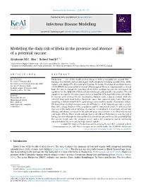 Modelling the Daily Risk of Ebola in the Presence and Absence of a Potential Vaccine