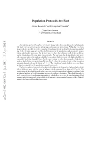 Population Protocols Are Fast