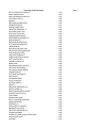 Transaction Code Description