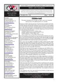 BULLETIN Editorial
