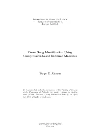 Cover Song Identification Using Compression-Based Distance