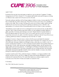 Statement of Opposition to Laurentian University's Insolvency