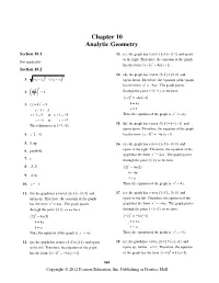 Chapter 10 Analytic Geometry