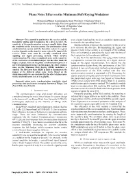 Phase Noise Effect on the Minimum Shift Keying Modulator