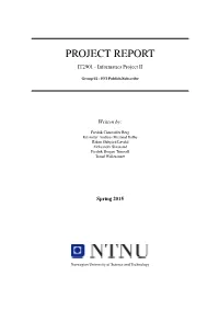 PROJECT REPORT IT2901 - Informatics Project II