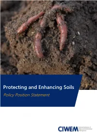 Protecting and Enhancing Soils Policy Position Statement