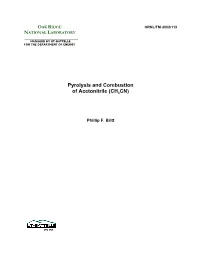 Pyrolysis and Combustion of Acetonitrile (Ch3cn)