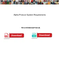 Alpha Protocol System Requirements