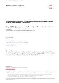 Assessing the Permissiveness of Complex Bacterial Communities Towards Conjugal Plasmids – Development of a Novel Method